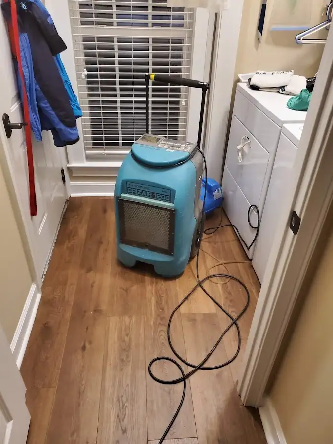 Commercial dehumidifier deployed for Flood Damage Cleanup in East Cleveland